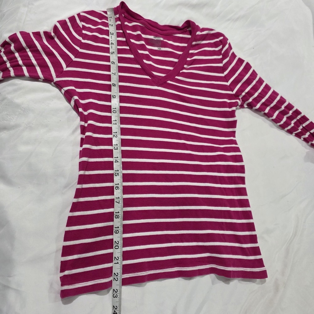 Vintage Y2K Old‎ Navy Womens Top Size Medium Striped Preppy 90S Colorful Pink - Picture 5 of 6